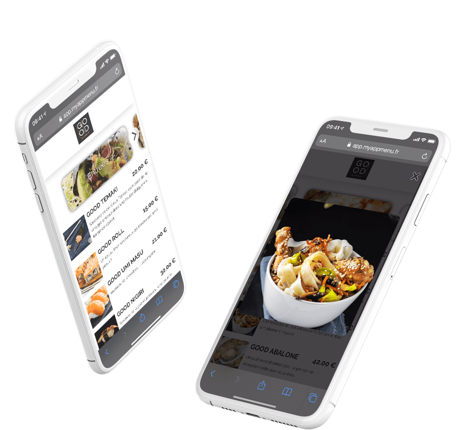 Carte digitale du menu du restaurant myam! Carte digitale du menu du restaurant myam!